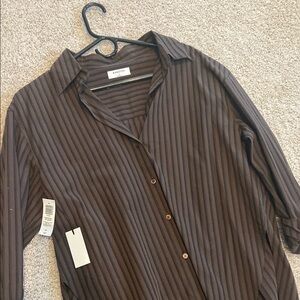 Brown Striped Shirt
